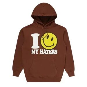 MARKET SMILEY HATERS HOODIE Brown men’s SZ XL MSRP $100 New with tags